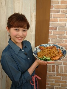 海老焼きうどん