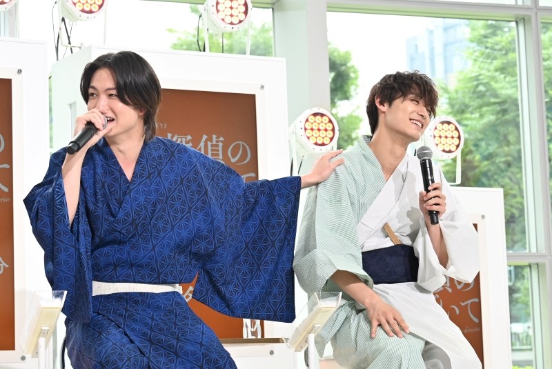 金曜ナイトドラマ『名探偵のままでいて』（毎週金曜よる11時15分～）制作発表記者会見　綱啓永、髙松アロハ（超特急）